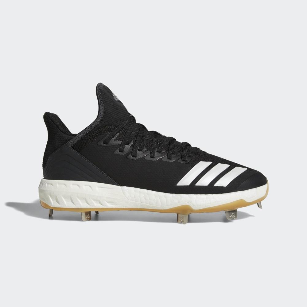 Adidas Men's Boost Icon 4 Baseball Cleats Black/White/Dark Grey Ireland CG5157